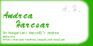 andrea harcsar business card